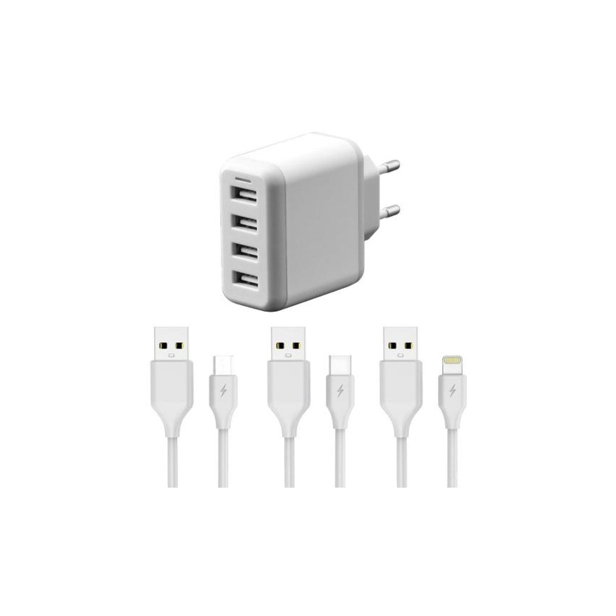ALIMENTATORE DA RETE CON 4 PORTE USB
