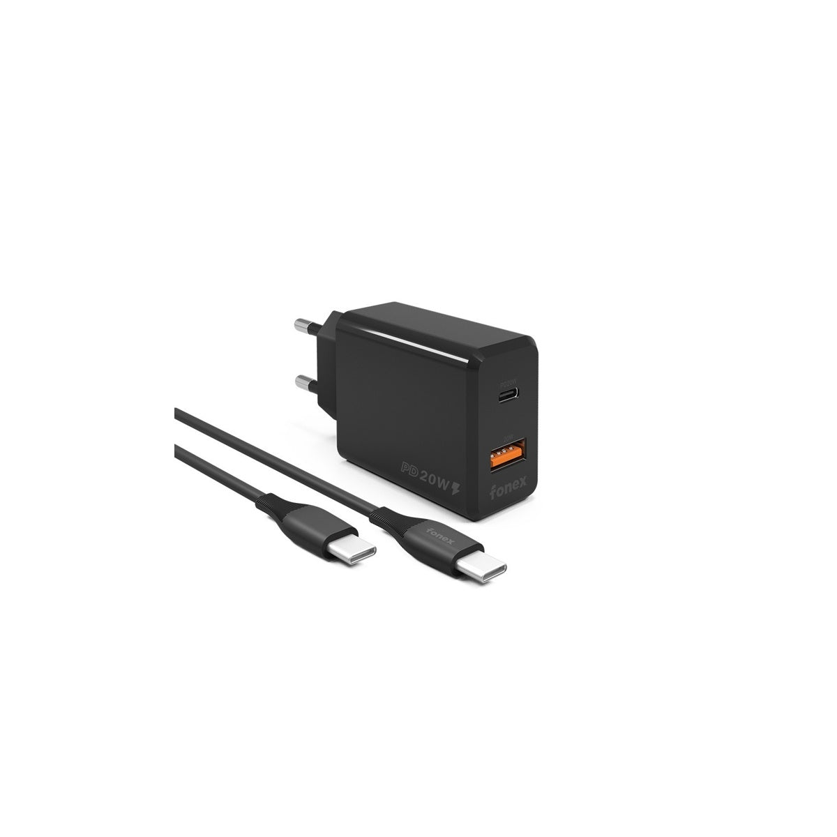 Caricatore Type-C /usb + Cavo 1mt 20W