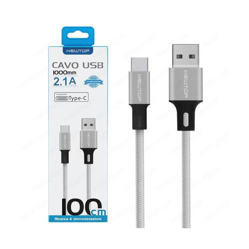 USB CABLE TYPE-C 2.1A 100CM