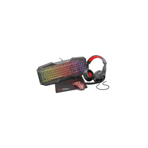 TRUST 4IN1 GAMING BUNDLE - TASTIERA CUFFIE MOUSE MOUSEPAD
