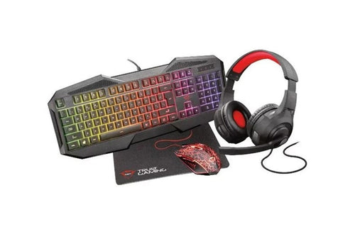 Trust 4IN1 Gaming Bundle - Tastiera Cuffie Mouse Mousepad