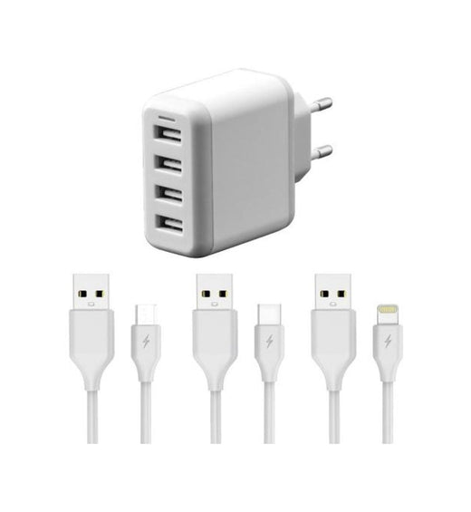 Alimentatore da Rete con 4 Porte USB