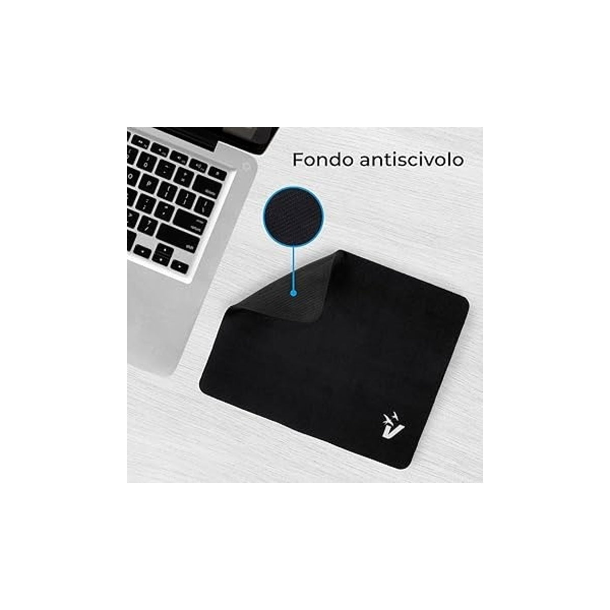 Mouse Pad Tappetino per Mouse Vultech Mp-01n Nero
